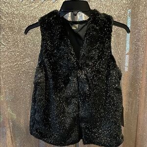 Craft Black Sparkle Trim Vest NWT